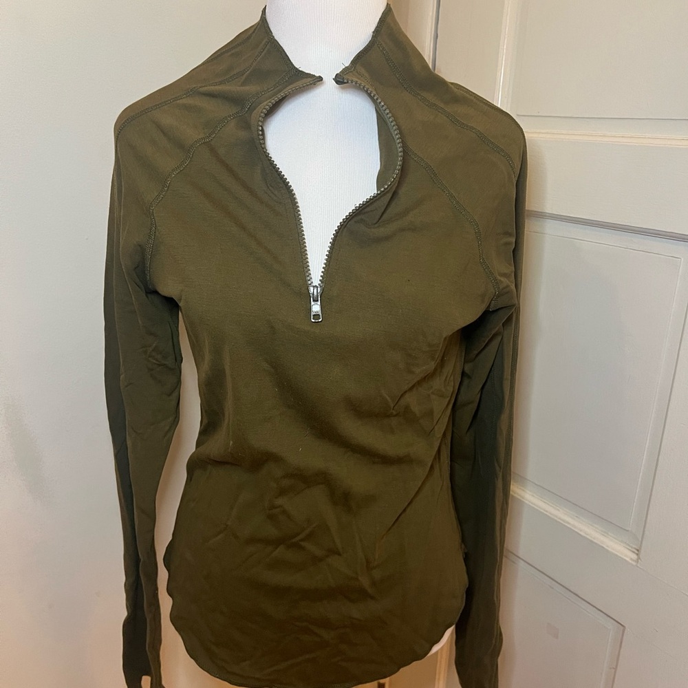 Tribe Kelley Green Zip Up Shirt